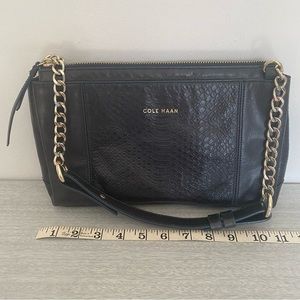 COLE HAAN mini purse black leather